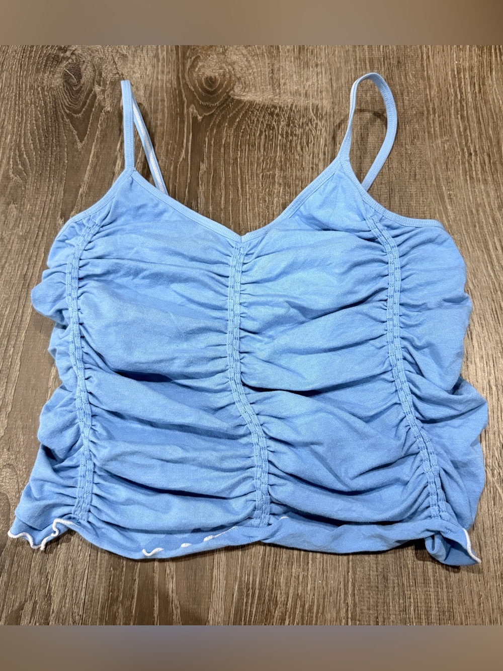 Fabletics Blue Cropped Cami Tank Top